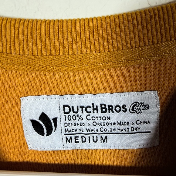 EUC Dutch Bros Men's Women’s Golden Crewneck Sweater Unisex Medium - Picture 3 of 5